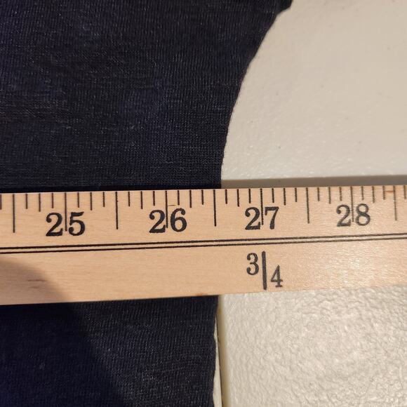 Eileen Fisher Organic Linen Black Dolman Sleeve Blouse Size Medium Petite Beach - Picture 7 of 10